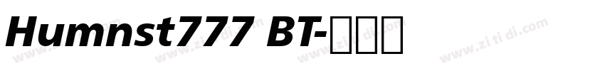 Humnst777 BT字体转换